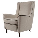 Large Italian Mid Century Upholstered Lounge Chair