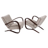 Pair Of Art Deco Czech Lounge Chairs By Jindrich Halabala