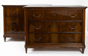 Large Pair 19th Century Italian Walnut Chest Of Drawers