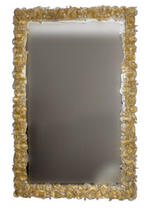 Artisan Murano Gold Blown Star Fish Mirror, Contemporary