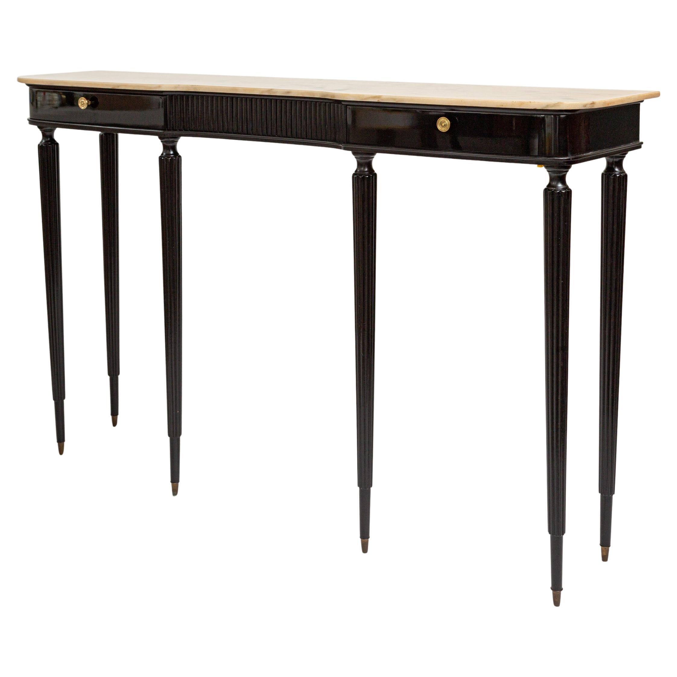 Long Italian Neoclassical Style Lacquered Console