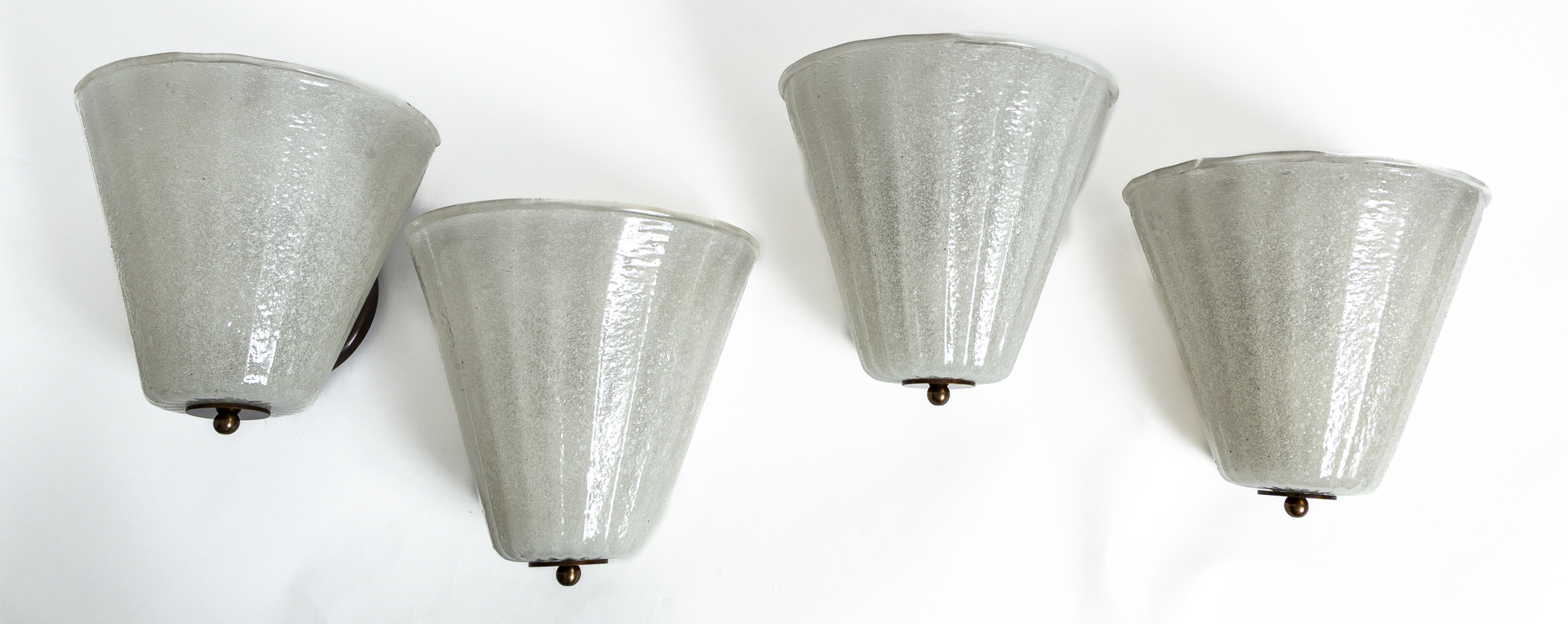 Set Of 2 Vintage Italian Deco Pulegoso Wall Lights, UL Certified