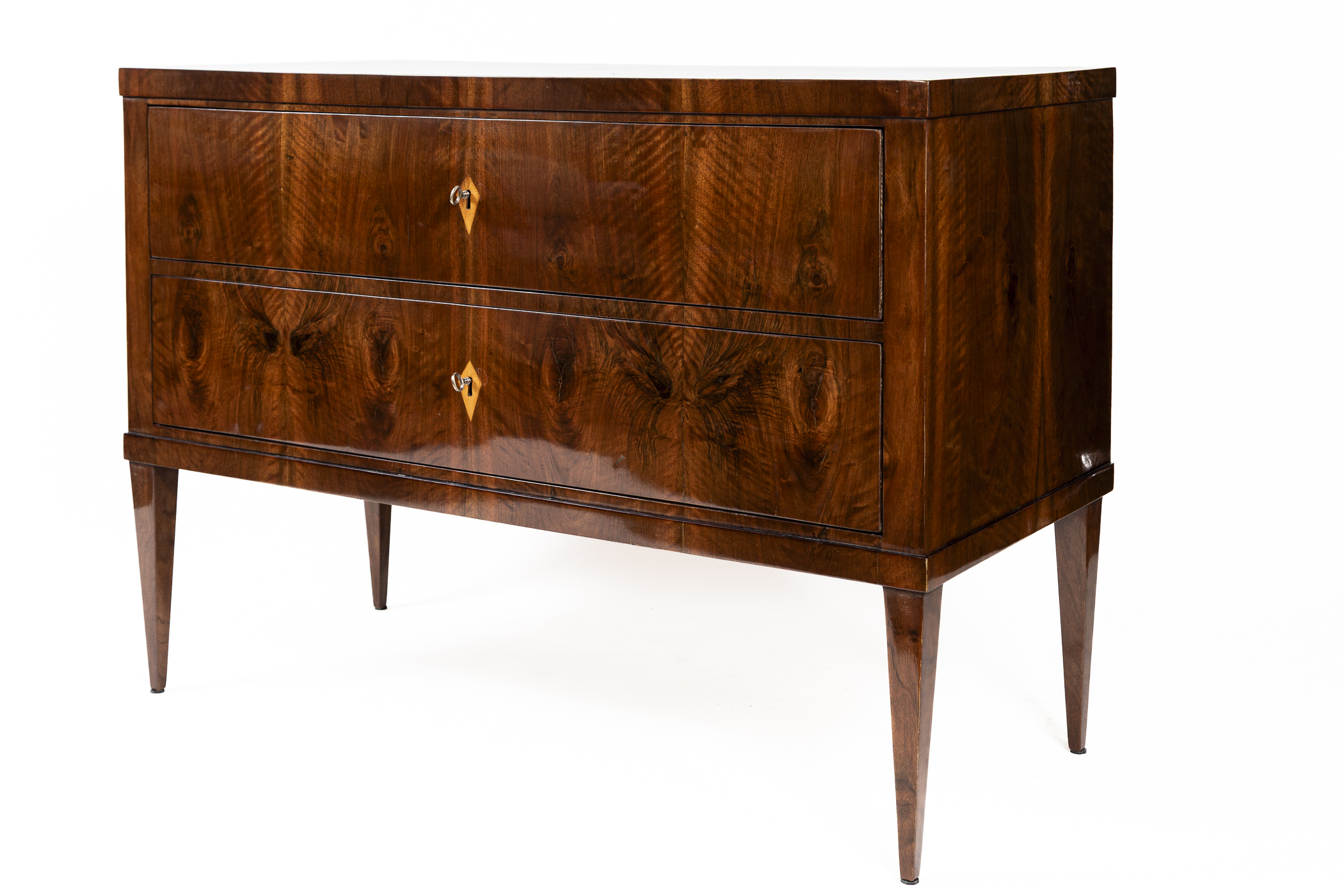 Large German Biedermeier Two Drawer Chest