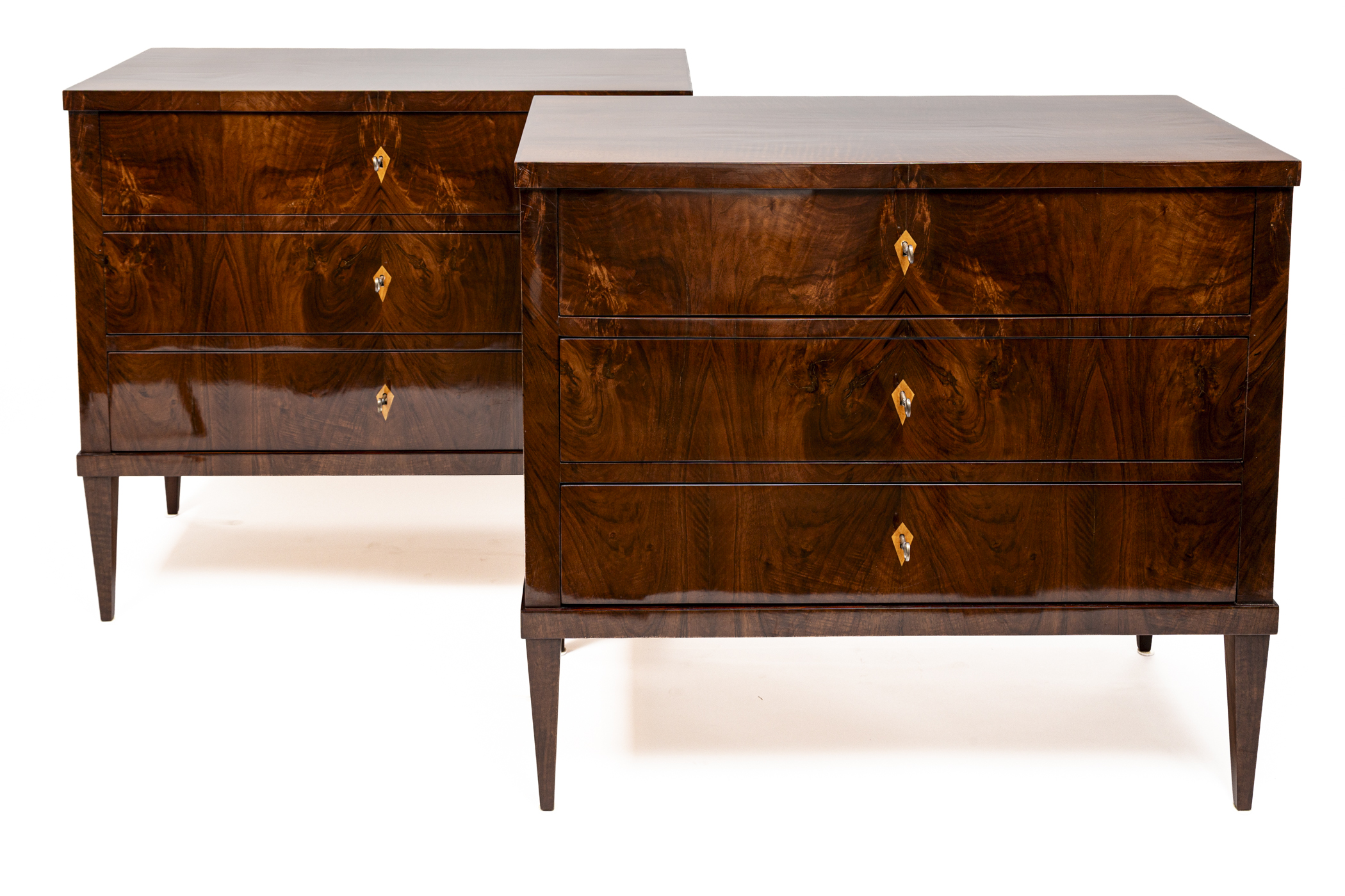 Pair of 19th Century Biedermeier Style Chests