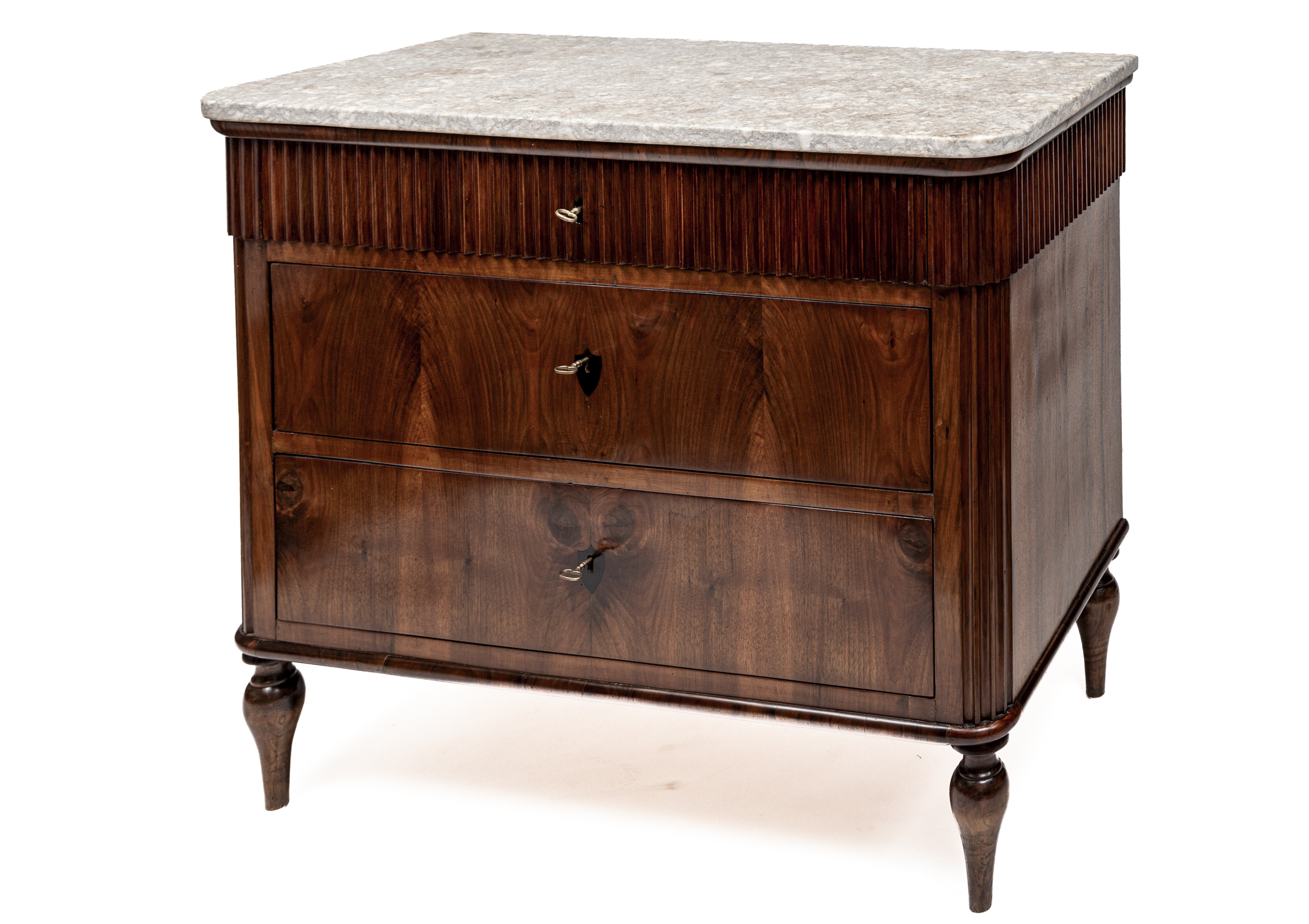 Medium-Sized Italian 19th Century Luigi Filippo Chest Of Drawers