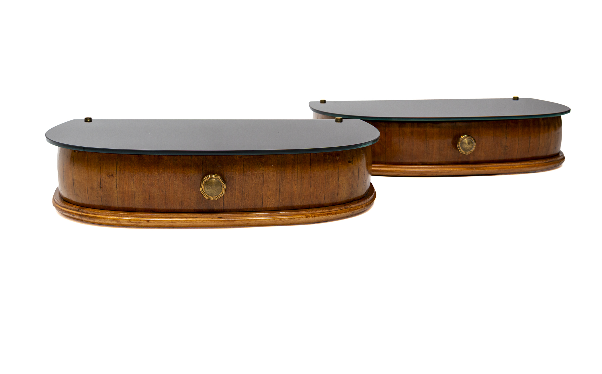 Pair Of Mid Century Italian Floating Wall Mounted Bedside Tables